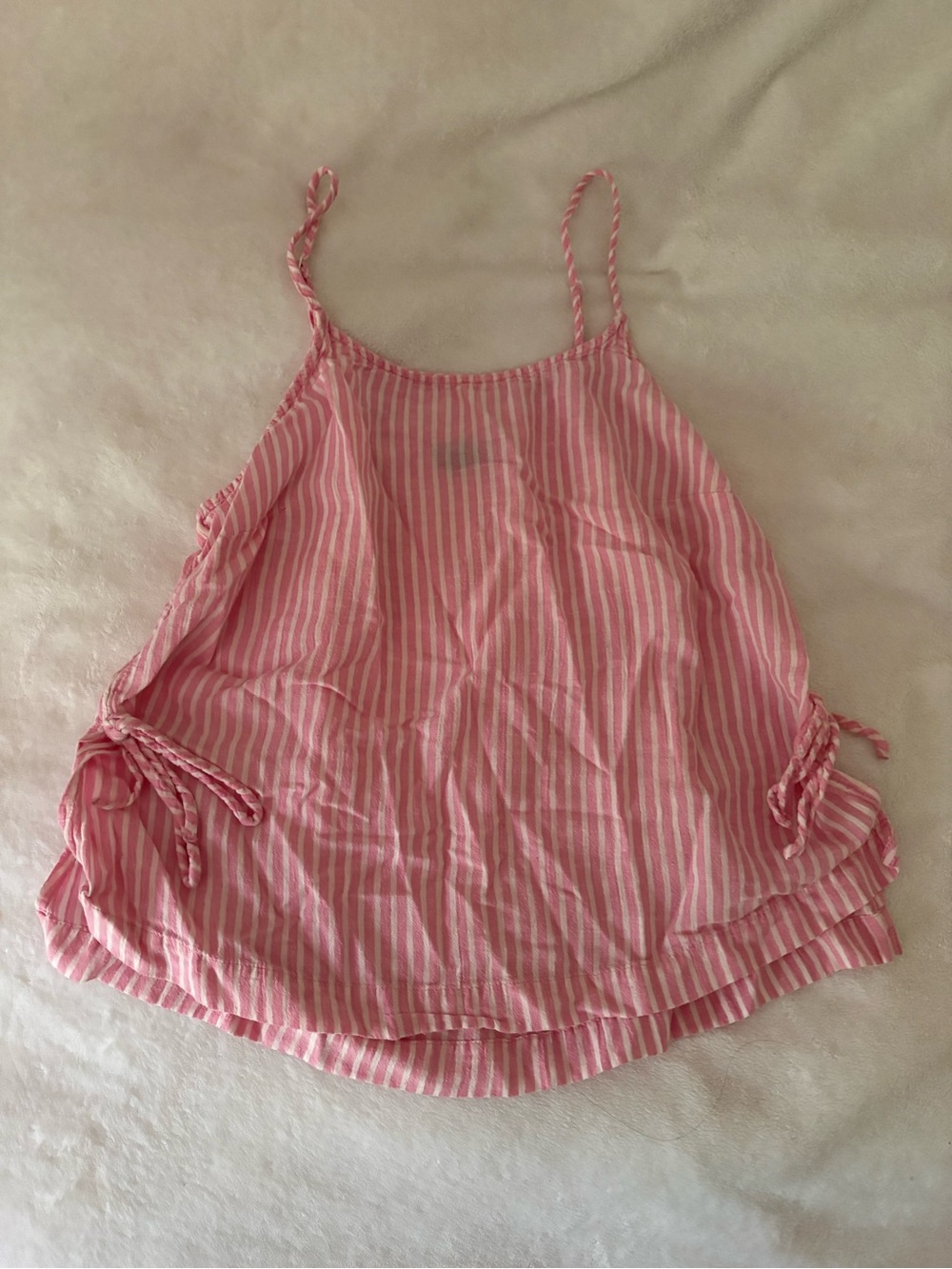 GAP Pink Striped Spaghetti Strap Tank Top